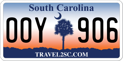 SC license plate OOY906