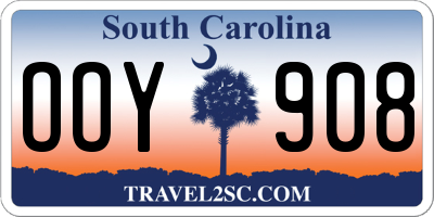 SC license plate OOY908