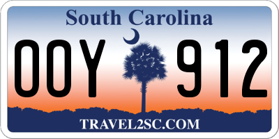 SC license plate OOY912
