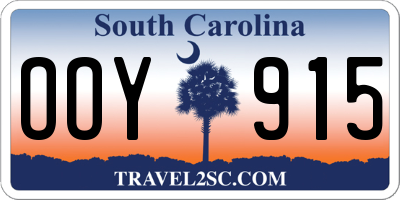 SC license plate OOY915