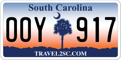 SC license plate OOY917