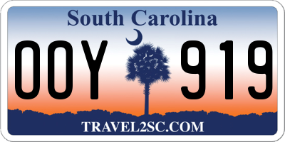 SC license plate OOY919