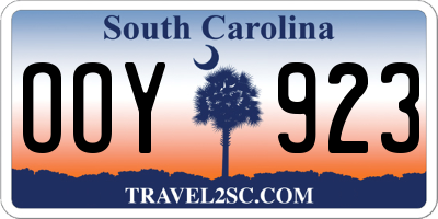 SC license plate OOY923