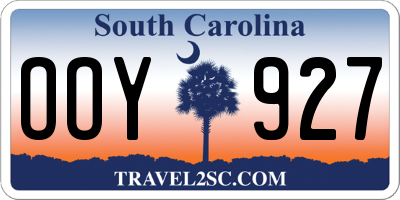 SC license plate OOY927