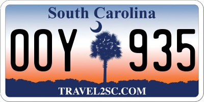 SC license plate OOY935