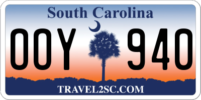 SC license plate OOY940