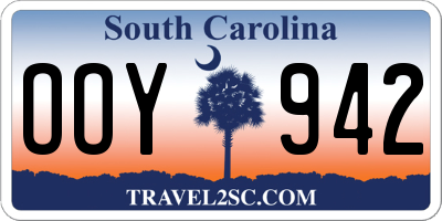 SC license plate OOY942