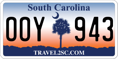 SC license plate OOY943