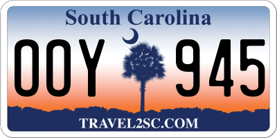 SC license plate OOY945