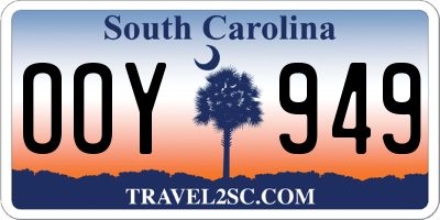 SC license plate OOY949