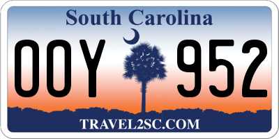 SC license plate OOY952