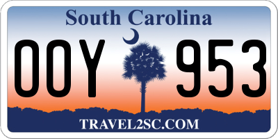 SC license plate OOY953