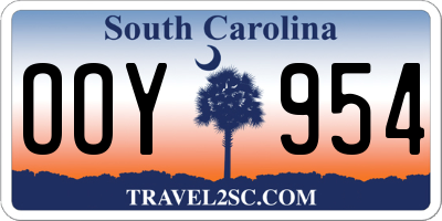 SC license plate OOY954