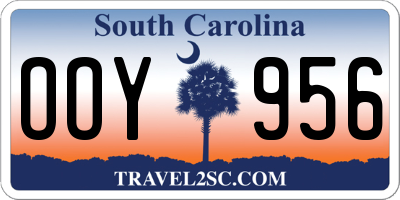 SC license plate OOY956