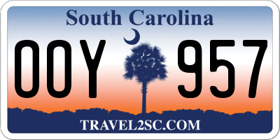 SC license plate OOY957