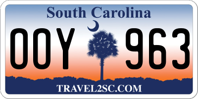 SC license plate OOY963