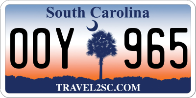 SC license plate OOY965
