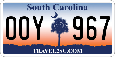SC license plate OOY967