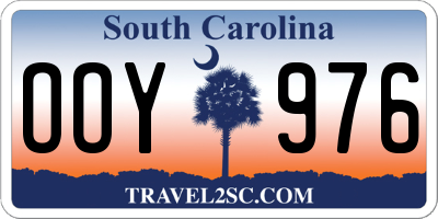SC license plate OOY976