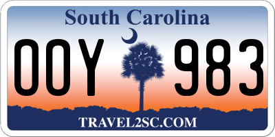 SC license plate OOY983