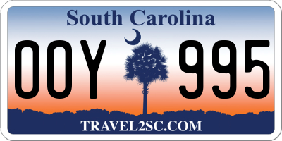 SC license plate OOY995