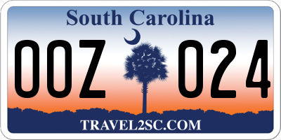 SC license plate OOZ024