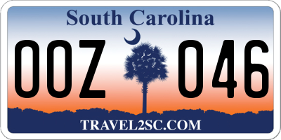 SC license plate OOZ046