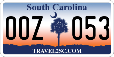 SC license plate OOZ053