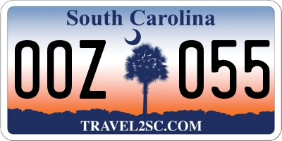 SC license plate OOZ055