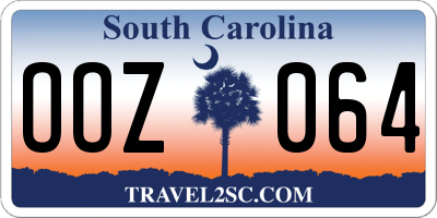 SC license plate OOZ064