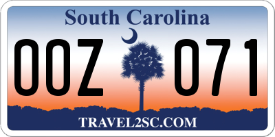 SC license plate OOZ071