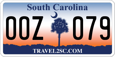 SC license plate OOZ079