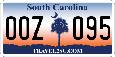 SC license plate OOZ095