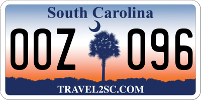 SC license plate OOZ096