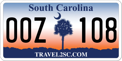 SC license plate OOZ108