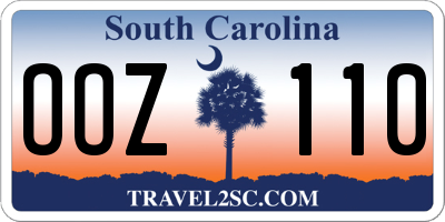 SC license plate OOZ110