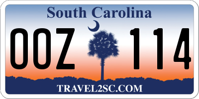SC license plate OOZ114