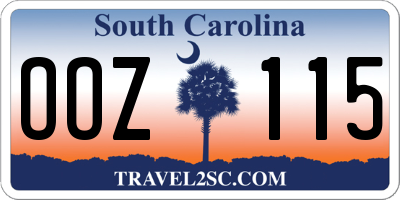 SC license plate OOZ115