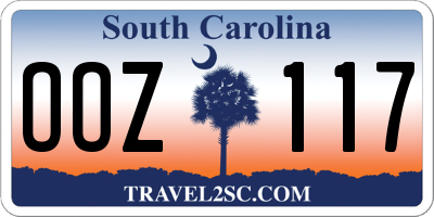 SC license plate OOZ117