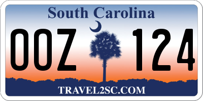 SC license plate OOZ124