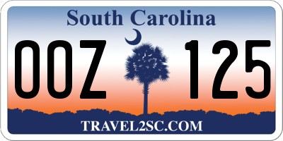 SC license plate OOZ125