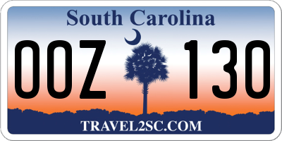 SC license plate OOZ130
