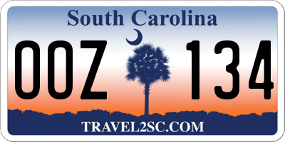 SC license plate OOZ134
