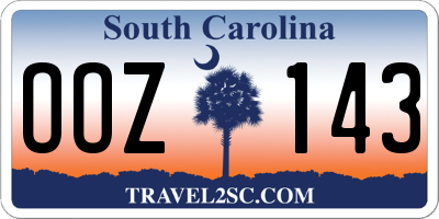SC license plate OOZ143