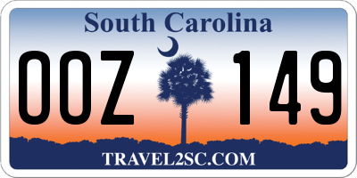 SC license plate OOZ149