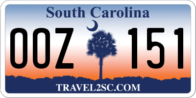 SC license plate OOZ151