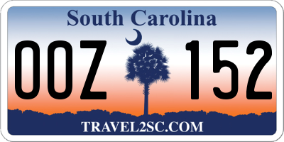 SC license plate OOZ152