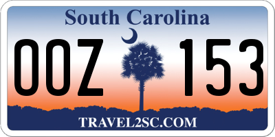 SC license plate OOZ153
