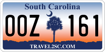 SC license plate OOZ161