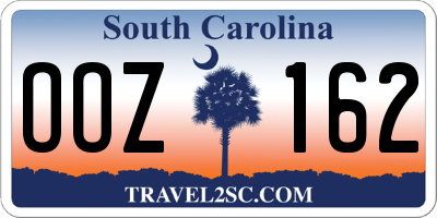 SC license plate OOZ162